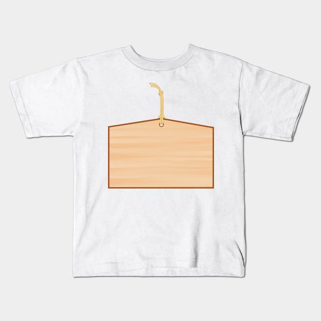 Japanese Ema prayer plaque - blank Kids T-Shirt by conform